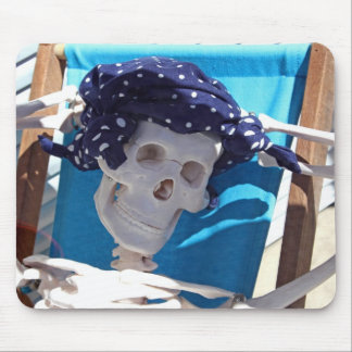Skeleton Sun Bather Mouse Pad