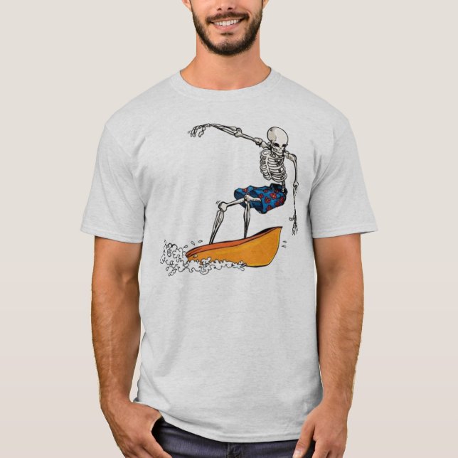 Skeleton Surfer Dude T-shirt (Front)