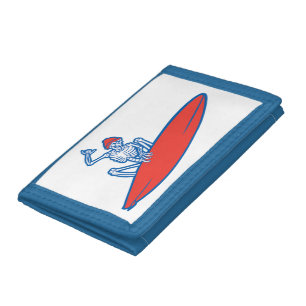 Skeleton Surfer Tri-fold Wallet