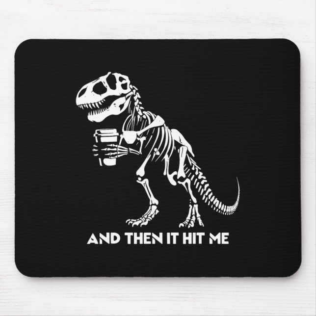 Skeleton T-rex Dinosaur Halloween Men Women Funny  Mouse Pad (Front)