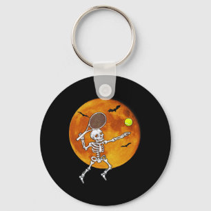 Skeleton Tennis Halloween Racket Ll Keychain