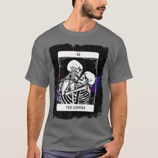 Skeleton The Lovers Tarot Card Deck Galay Design M T-Shirt