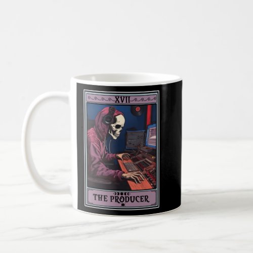 Skeleton The Producer Tarot Card Halloween Music P Coffee Mug
