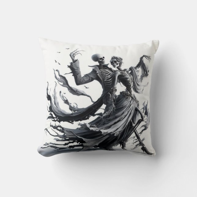 Skeleton  throw pillow (Front)