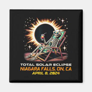 Skeleton Total Solar Eclipse Niagara Falls Ontario Magnet