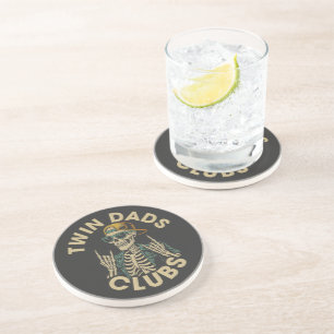 Skeleton Twin Dads Club Coaster