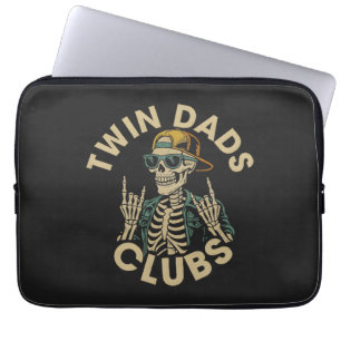 Skeleton Twin Dads Club Laptop Sleeve
