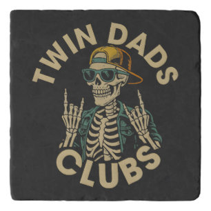 Skeleton Twin Dads Club Trivet