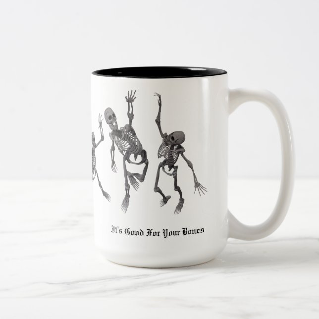 Skeleton Two-Tone Coffee Mug (Right)