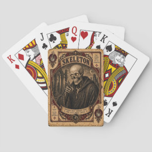 Skeleton, Vintage Circus Monsters Poker Cards