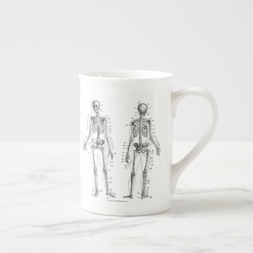 Skeleton Vintage Diagram Bone China Porcelain Mug