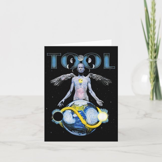 Skeleton Vintage Tool Shake Handyma Sarcastic Musi Card (Front)