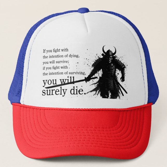Skeleton Warrior Trucker Hat (Front)