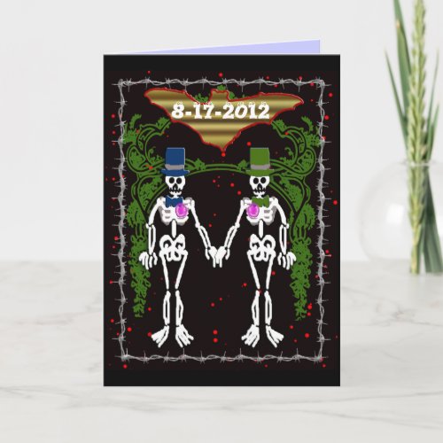 skeleton wedding 2 card