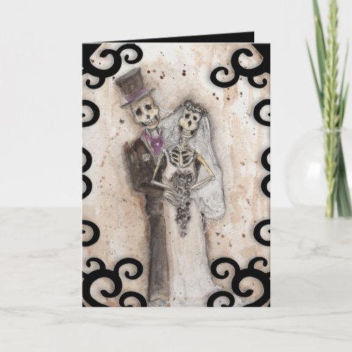 Skeleton Wedding Day Card