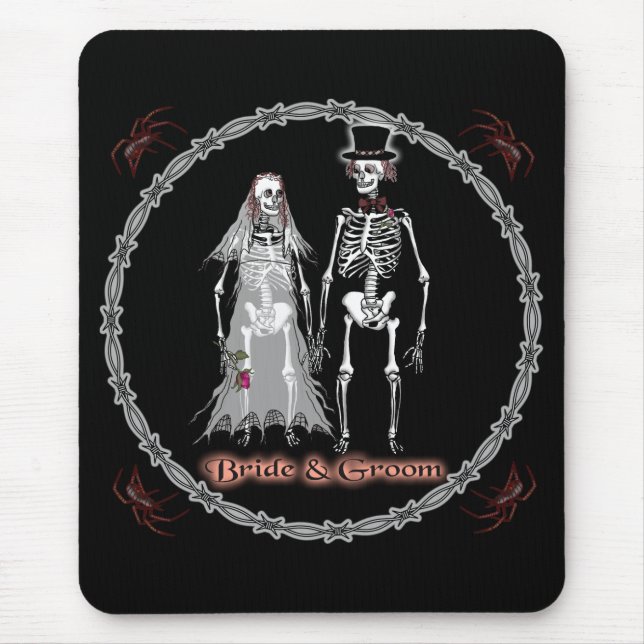 Skeleton Wedding Mouse Pad (Front)