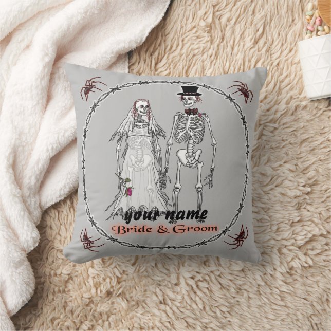 Skeleton Wedding   pillow (Blanket)