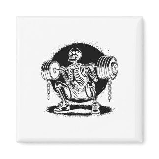 Skeleton Weightlifting Weightlifter Bodybuilding  Magnet