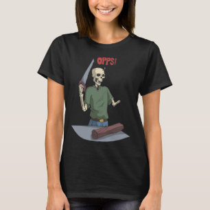 Skeleton When Working With Wood T-Shirt