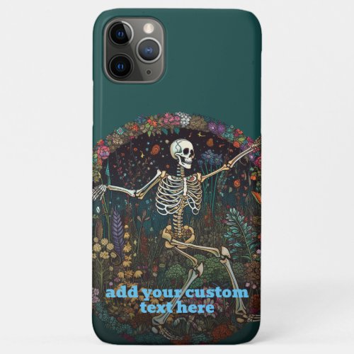 Skeleton Wildflower Christmas Cottagecore Custom iPhone 11 Pro Max Case