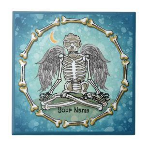 Skeleton Wings Ceramic Tile