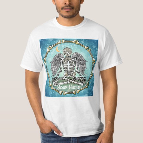 Skeleton Wings custom name  t_shirt