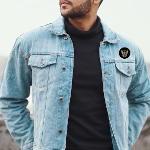 Skeleton Wings Pilot Born To Ride Skies Aviator  Button