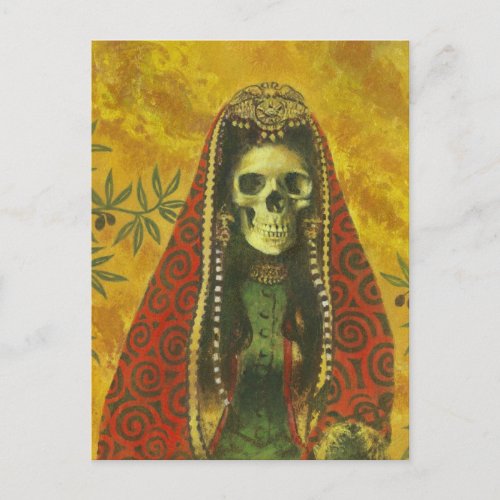 Skeleton Witch Design Postcard