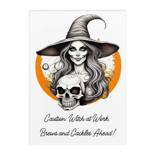 Skeleton Witch Halloween Realistic Art