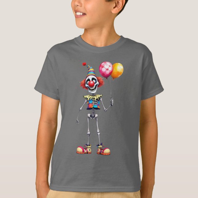  Skeleton with a clown nose, Halloween, author Nat T-Shirt (Front)