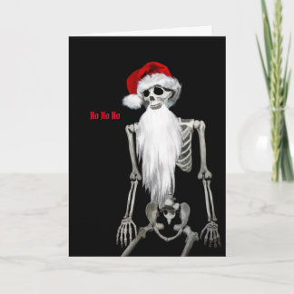 Skeleton with a long beard Christmas Card