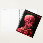 Skeleton With Burning Cigarette By Van Gogh  Planner at Zazzle