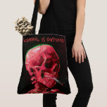 Skeleton With Burning Cigarette By Van Gogh Tote Bag at Zazzle