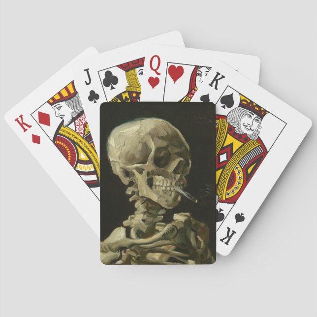 Skeleton with Burning Cigarette | Vincent van Gogh Poker Cards (Back)