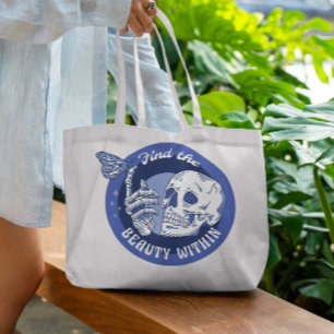 Skeleton With Butterfly Tote Bag