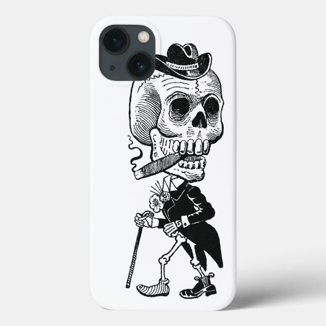 Skeleton with Cigar Case-Mate iPhone Case (Back)
