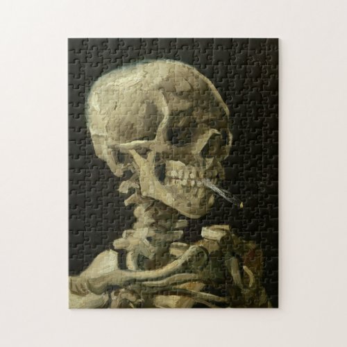 Skeleton with cigarette by Van Gogh Jigsaw Puzzle