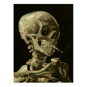 Картина ван гога череп с сигаретой