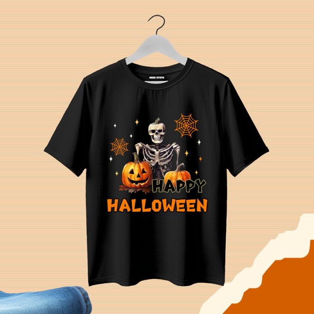 Skeleton with pumpkins T-Shirt (Creator Uploaded)