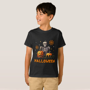 Skeleton with pumpkins T-Shirt