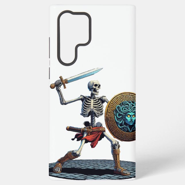 Skeleton with Sword and Shield Samsung Galaxy Case (Back)