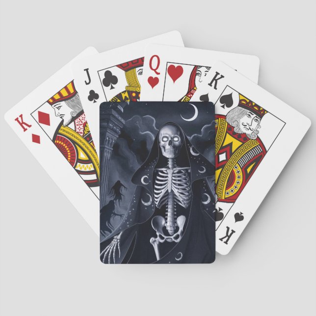 Skeleton Wizard Design Poker Playing Cards (Back)