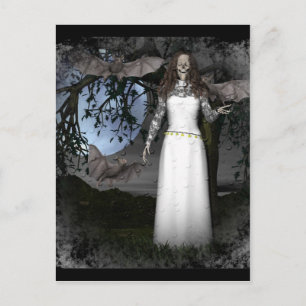 Skeleton Woman Postcard
