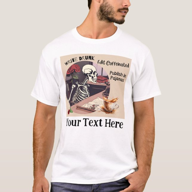 Skeleton Writer Men's Tee (Front)