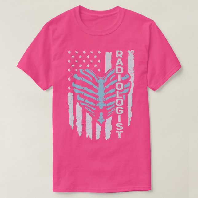 Skeleton Xray Tech Radiology Technician American R T-Shirt (Design Front)