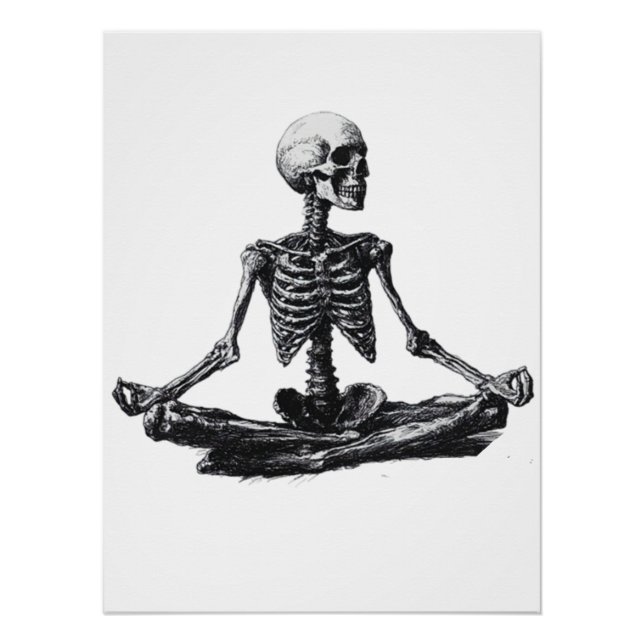 Skeleton Yoga Poster (Front)