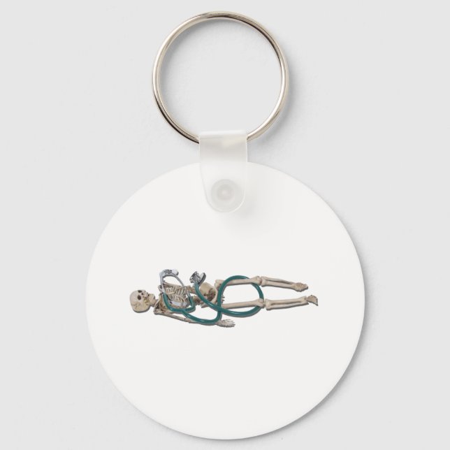 SkeletonAndStethoscope111311 Keychain (Front)