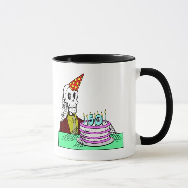 Skeletons 50th Birthday Gifts Mug (Right)