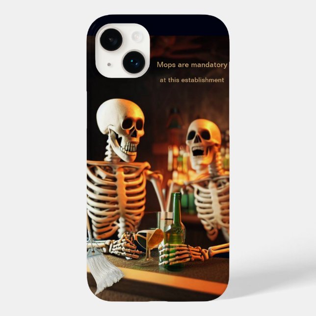 Skeletons at a bar Case-Mate iPhone case (Back)