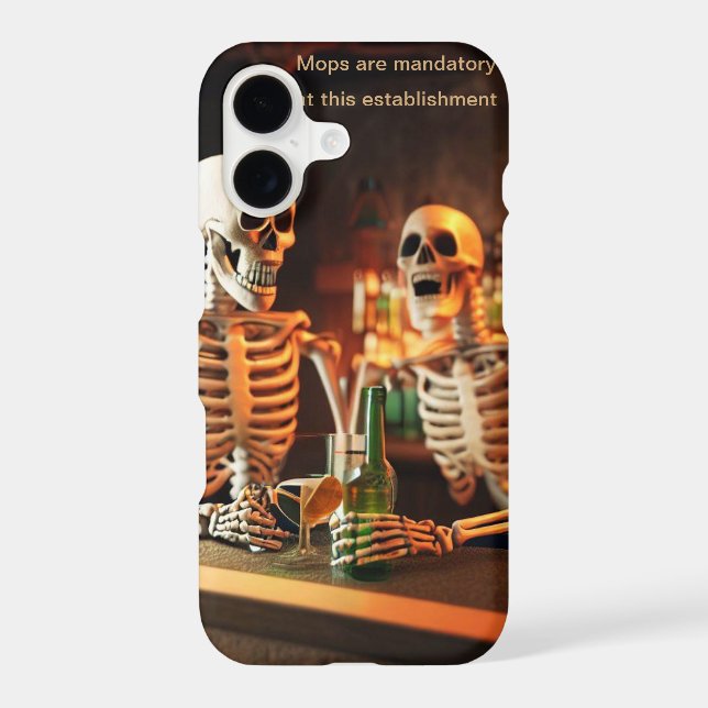 Skeletons at a bar iphone case (Back)